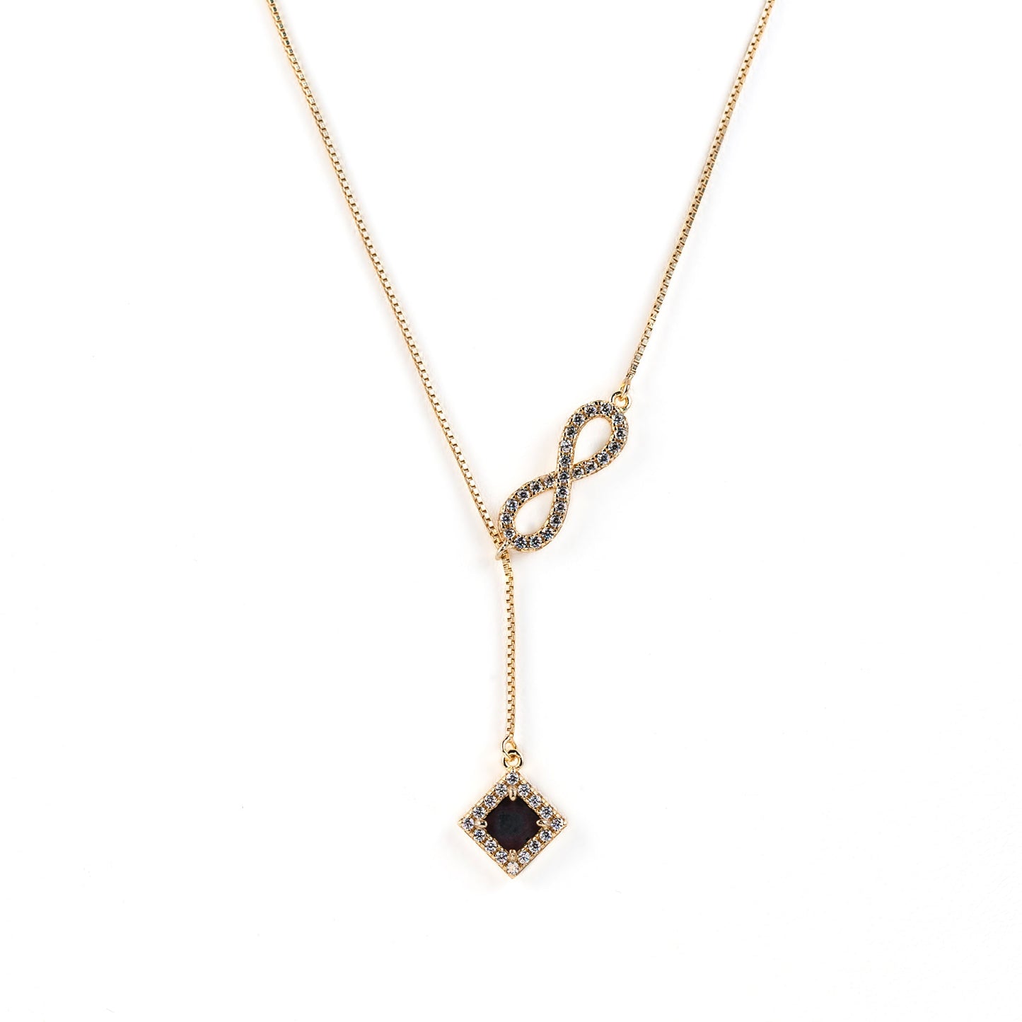 Infinity Gold Necklace with Diamond 0.5 carat (Color: G, Clarity: VS)