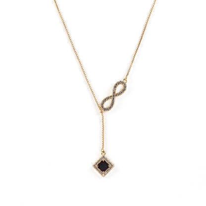 Infinity Gold Necklace with Diamond 0.5 carat (Color: G, Clarity: VS)