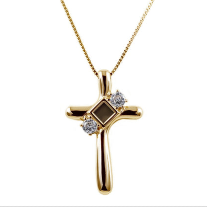 Gleaming Devotion Cross Necklace