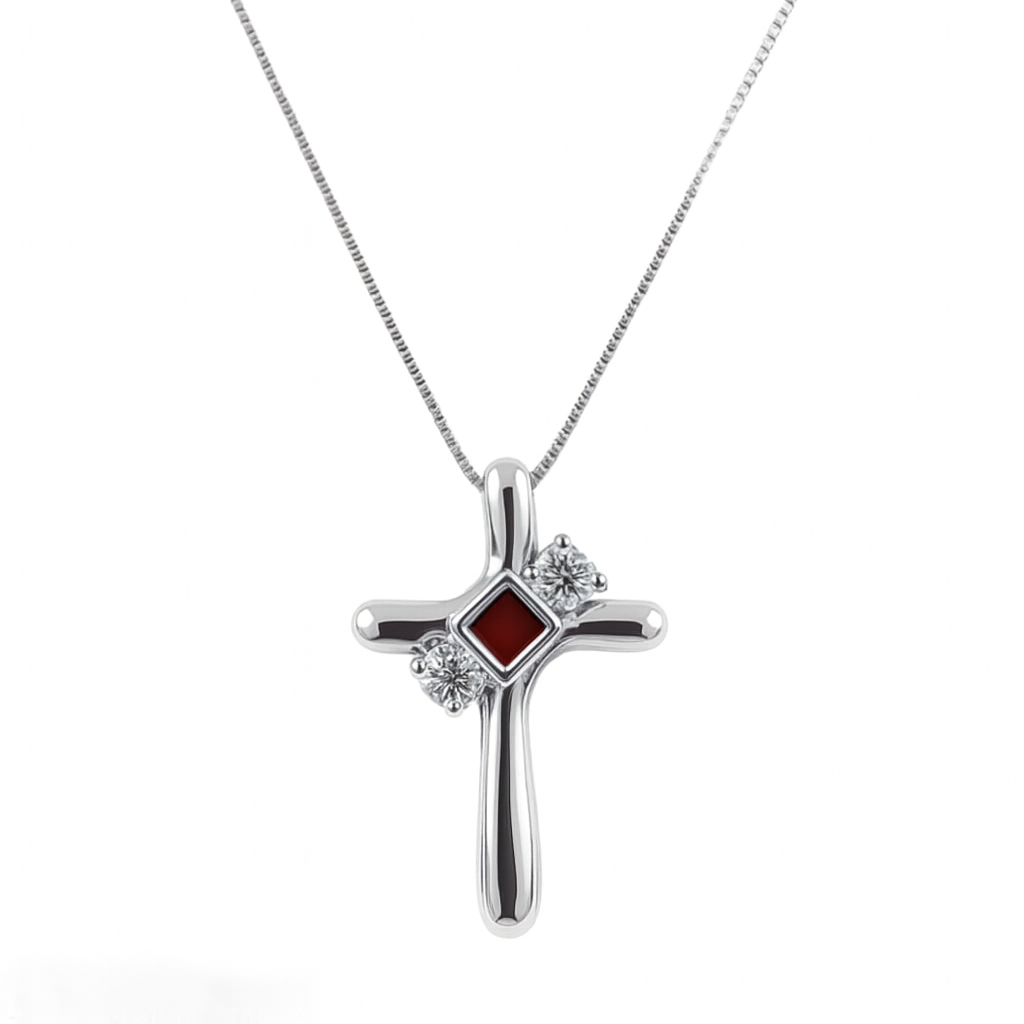 Gleaming Devotion Cross Necklace