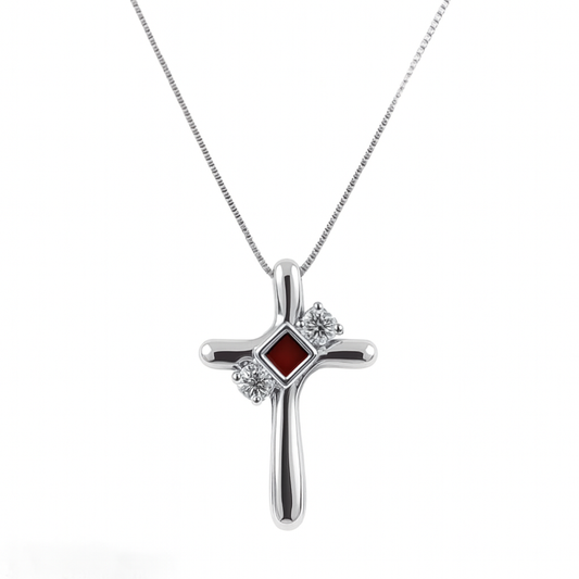 Gleaming Devotion Cross Necklace
