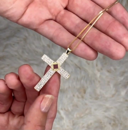 Gemstone Cross Necklace