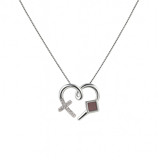 Heart Cross Necklace