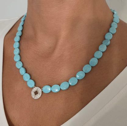 Azure Elegance Larimar Necklace