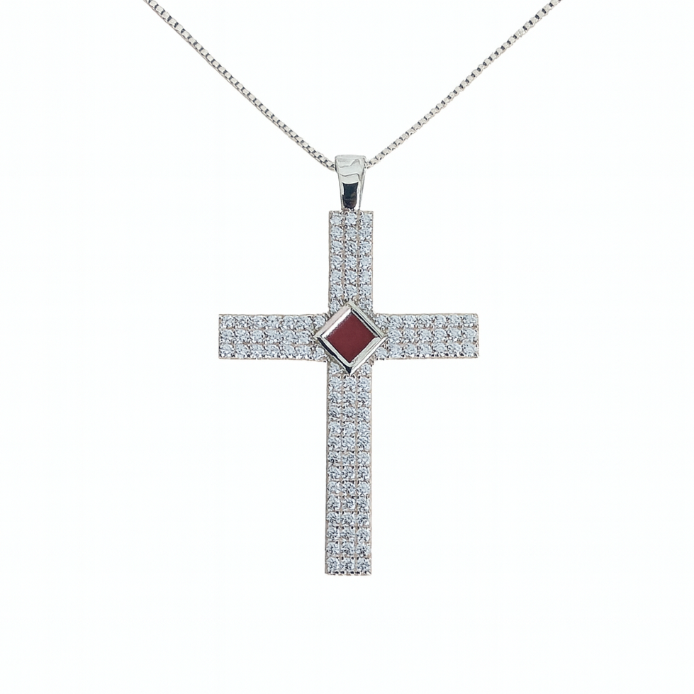 Gemstone Cross Necklace