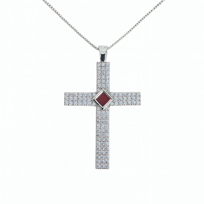 Gemstone Cross Necklace