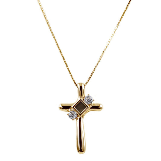 Gleaming Devotion Cross Necklace