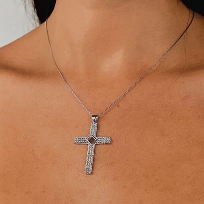 Gemstone Cross Necklace