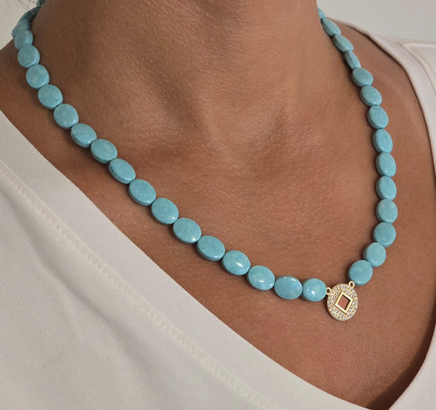 Azure Elegance Larimar Necklace