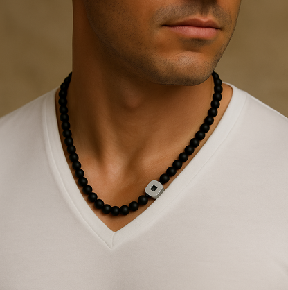Black Agate Eagle Bracelet & Necklace Set