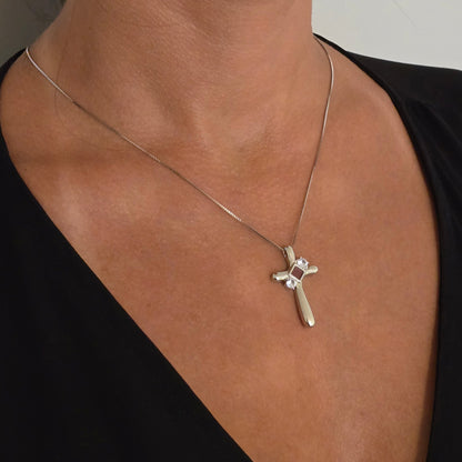 Gleaming Devotion Cross Necklace